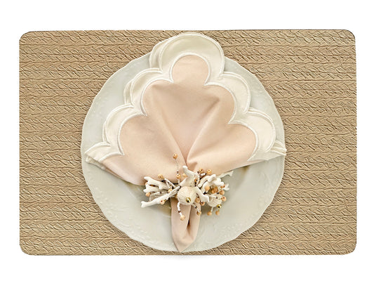 Wheat Rectangle Placemat in Natural, Set of 4