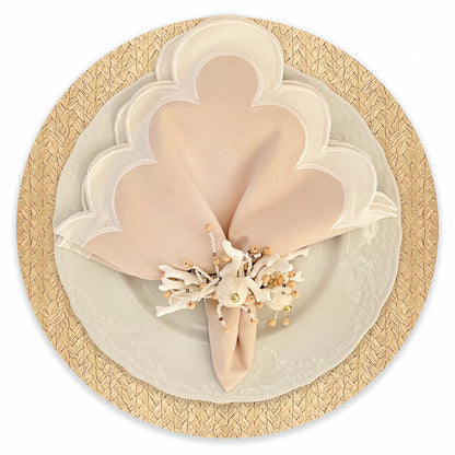 Wheat Round Placemat in Natural, Set of 4