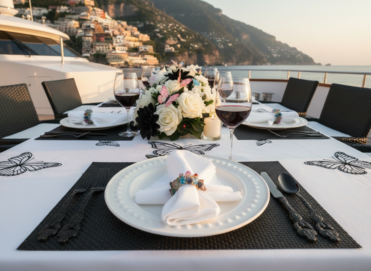 Black Small weave Rectangle Placemat, Set of 4