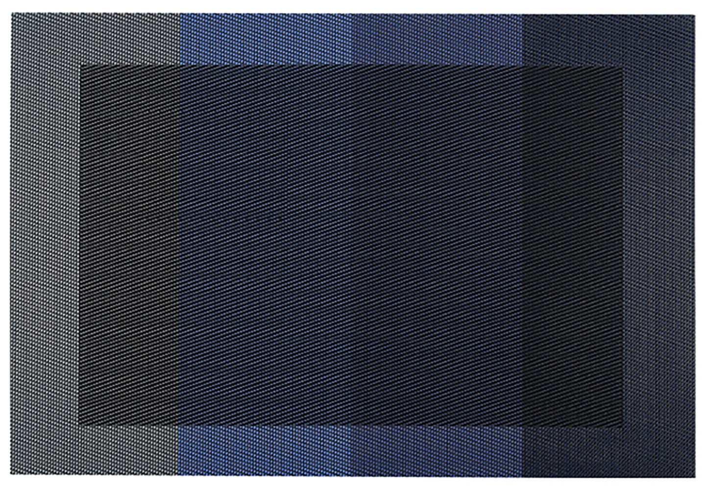 Gradient Rectangle Woven Placemat in Blue Tones, Set of 4