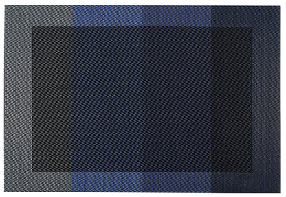 Gradient Rectangle Woven Placemat in Blue Tones, Set of 4