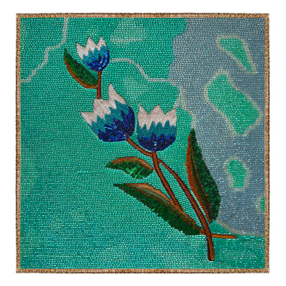 Tulips Beaded Placemat , Set of 2