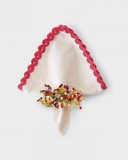 The Golden Beach Napkin Ring, Set of 4