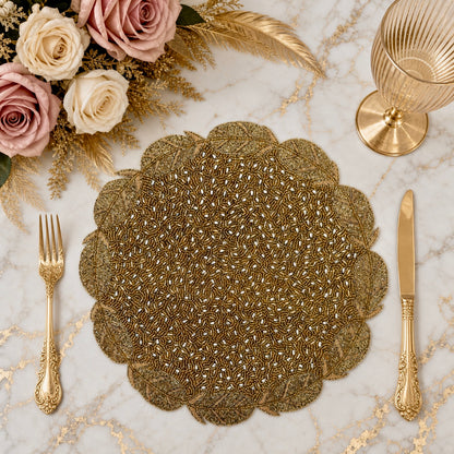 Aurelia beaded placemat - Set of 2