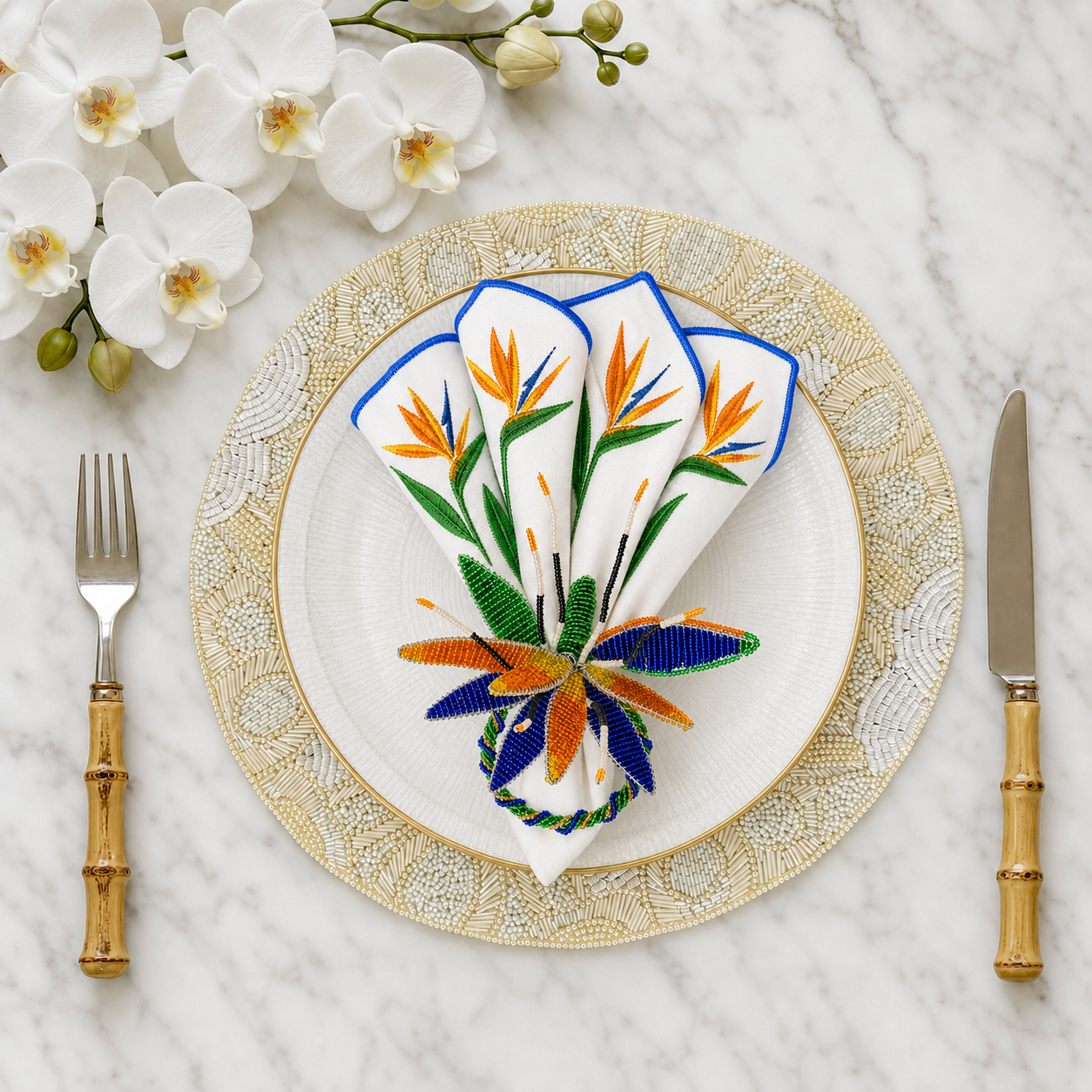 Paris beaded placemat