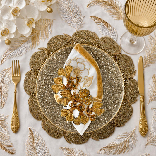 Aurelia beaded placemat - Set of 2
