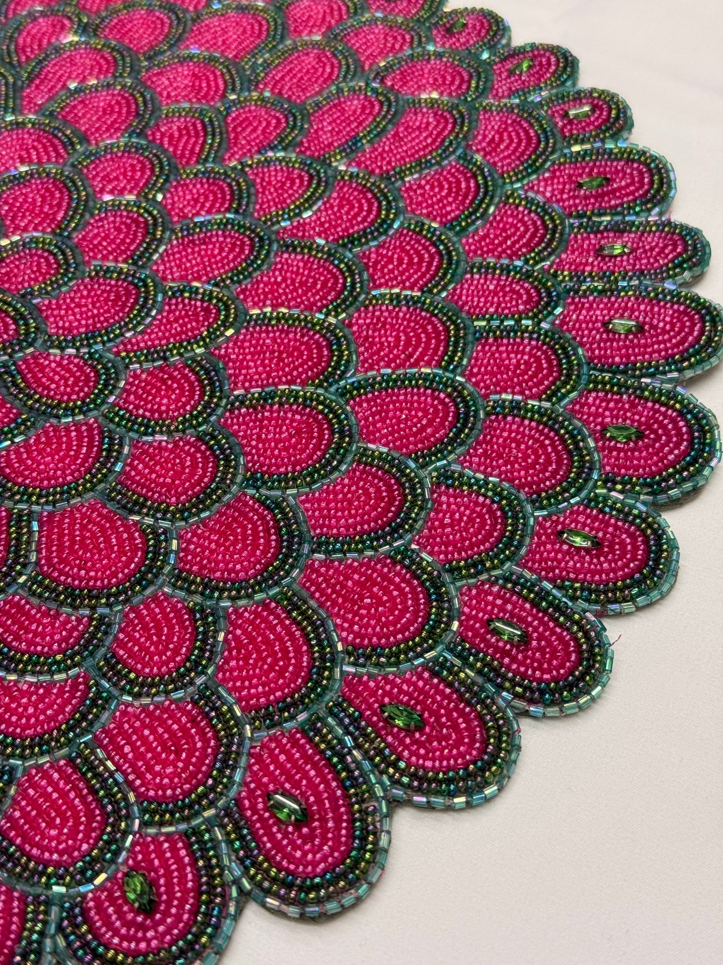 English Garden Beaded Placemat , Set of 2