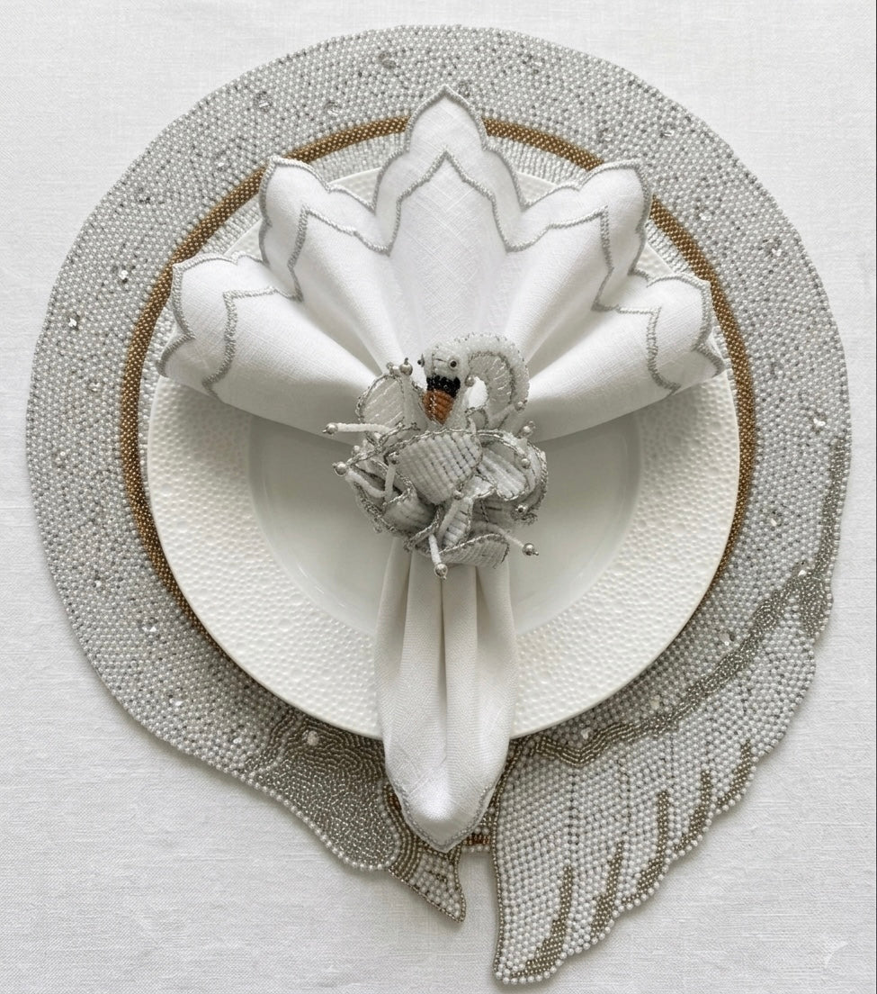 The Swan Lake Beaded placemat, 1 piece