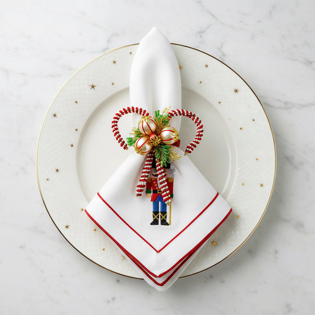 The Candy Cane Napkin Ring, Set of 4