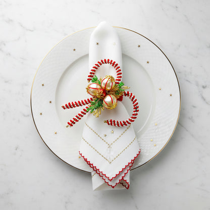 The Candy Cane Napkin Ring, Set of 4
