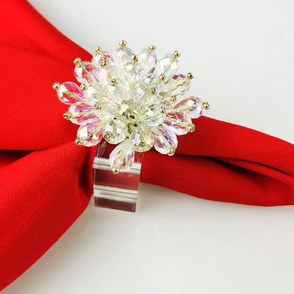 The Crystal Chandelier Napkin Ring, Set of 4