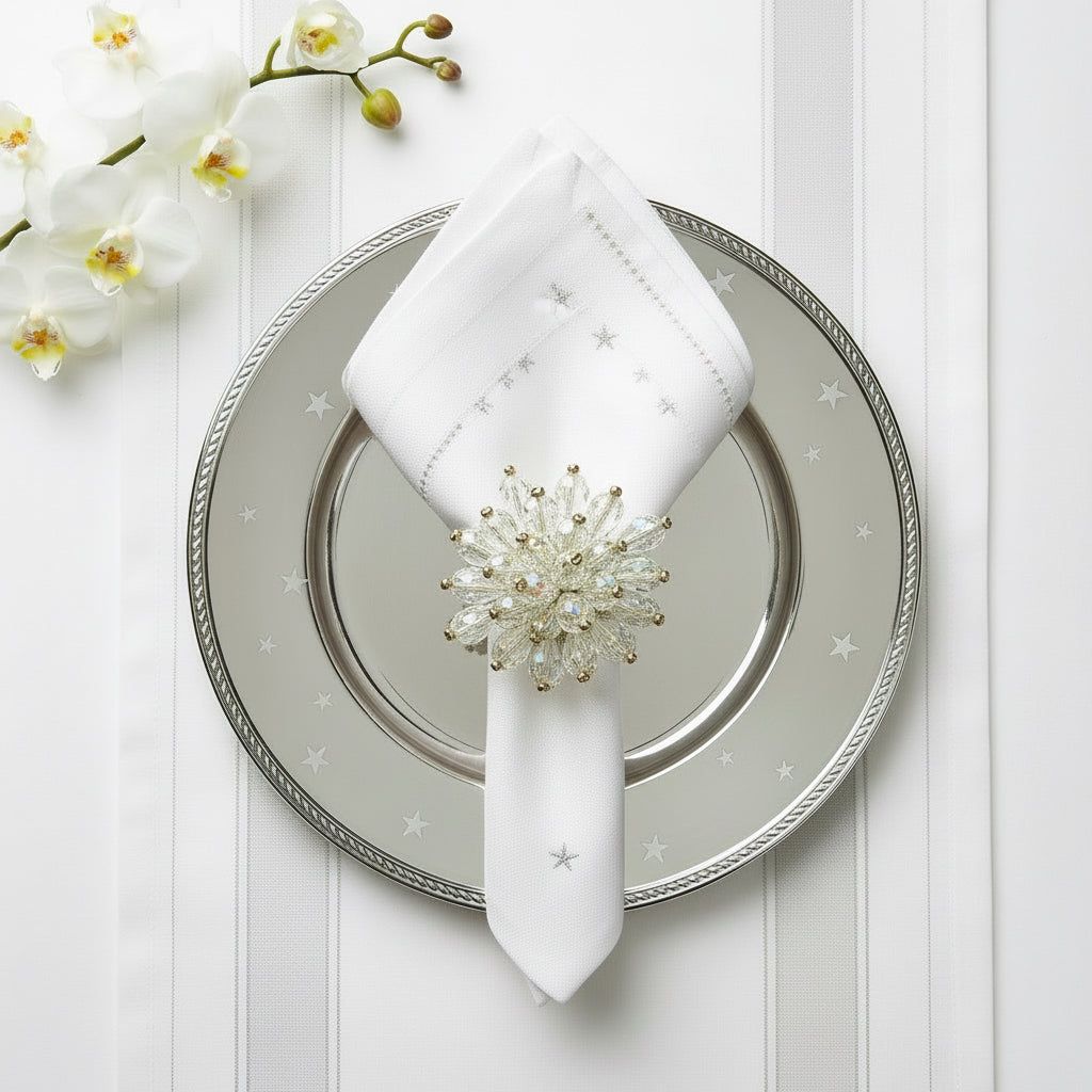 The Crystal Chandelier Napkin Ring, Set of 4