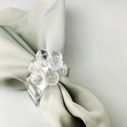 Crystal Ball Napkin ring, Set of 4