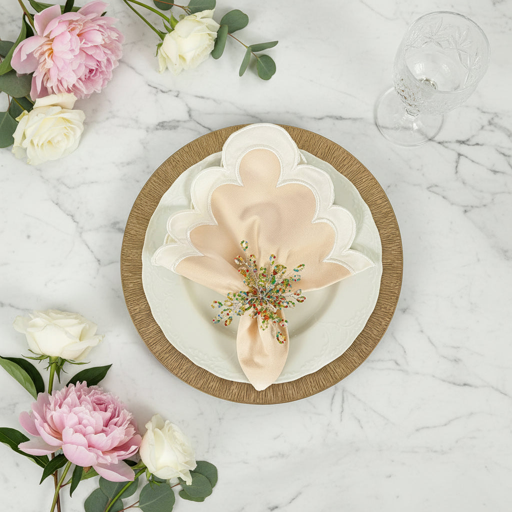 Wish Round Placemat in Gold, Set of 4