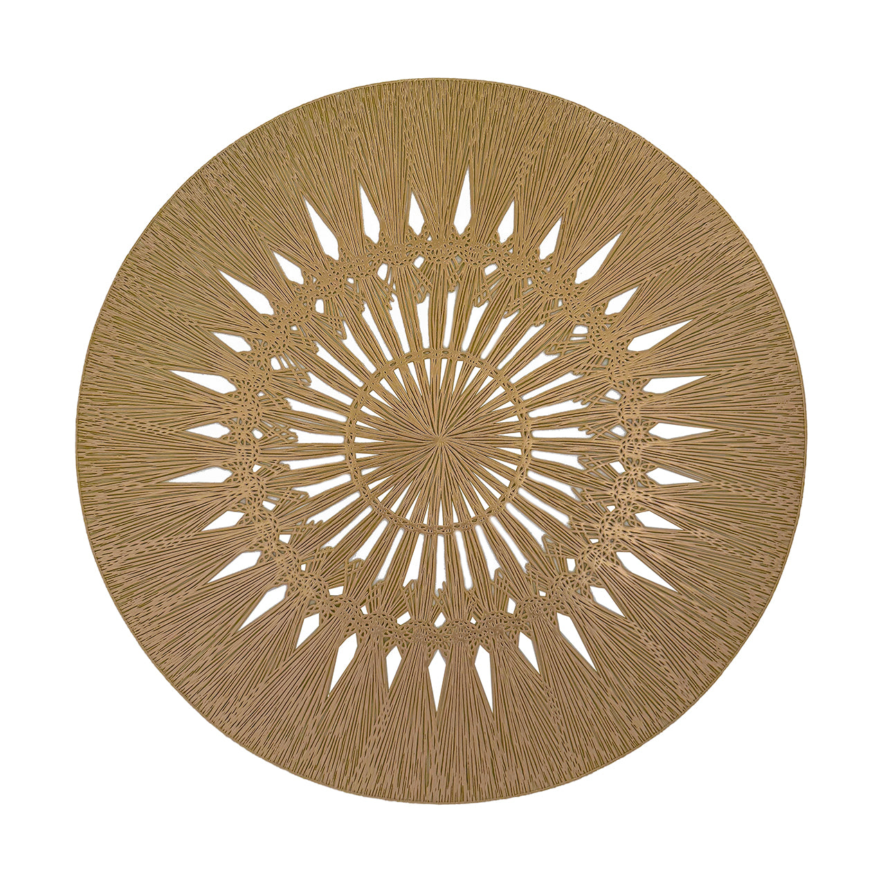 Wish Round Placemat in Gold, Set of 4