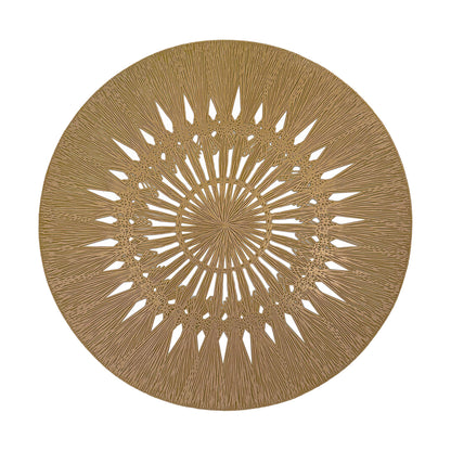 Wish Round Placemat in Gold, Set of 4