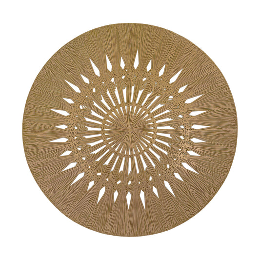 Wish Round Placemat in Gold, Set of 4