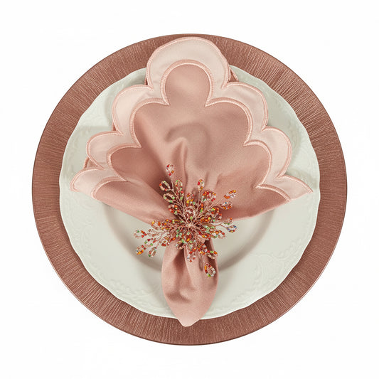 Wish Round Placemat in Rose Gold, Set of 4