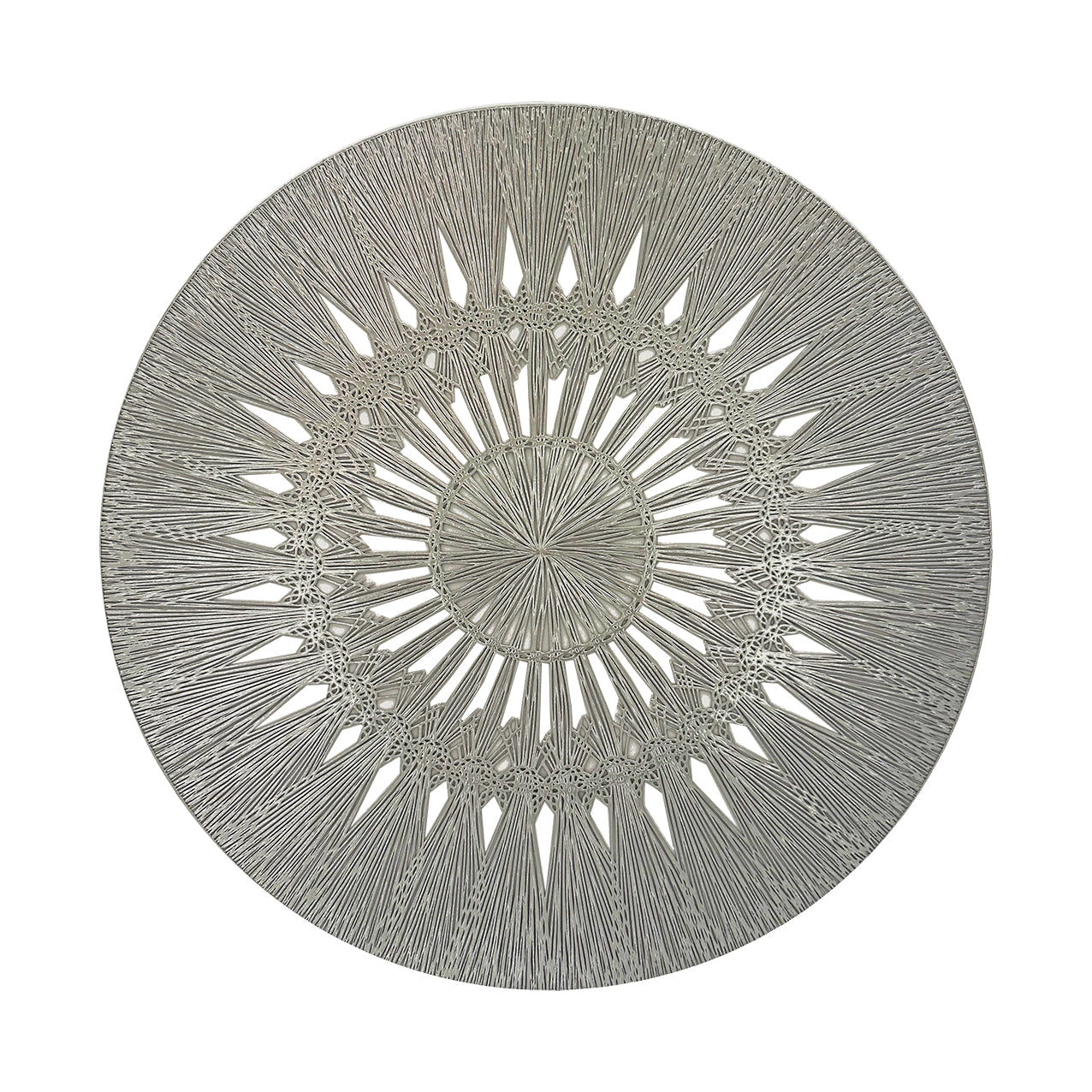 Wish Round Placemat in Silver, Set of 4