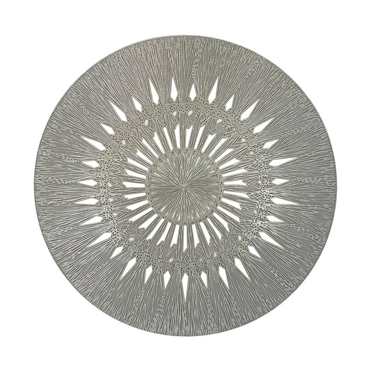 Wish Round Placemat in Silver, Set of 4