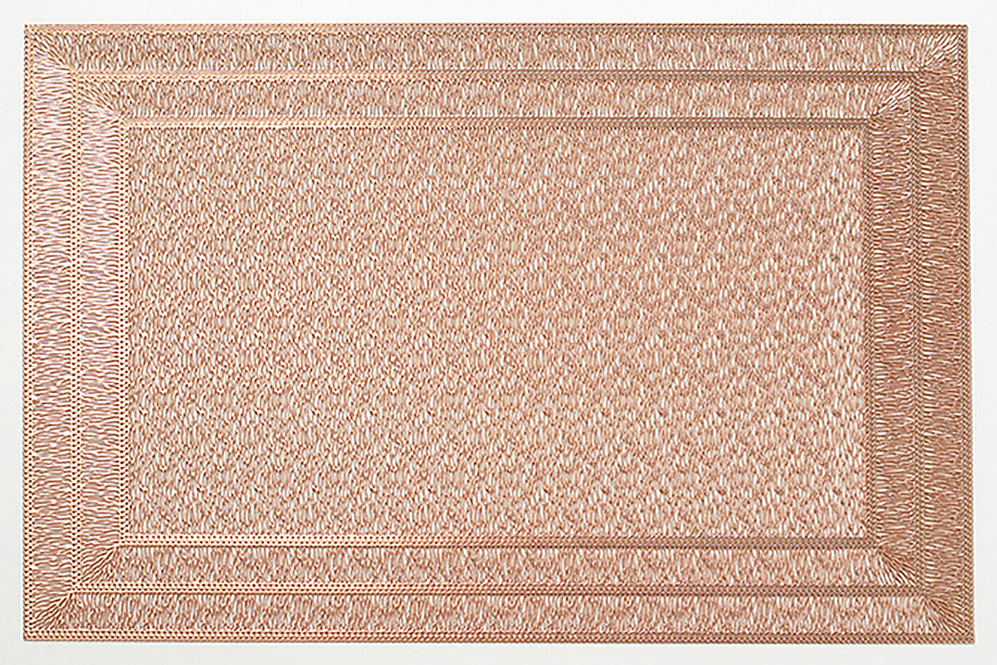 Border Rectangle Placemat in Rose Gold, Set of 4