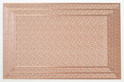 Border Rectangle Placemat in Rose Gold, Set of 4