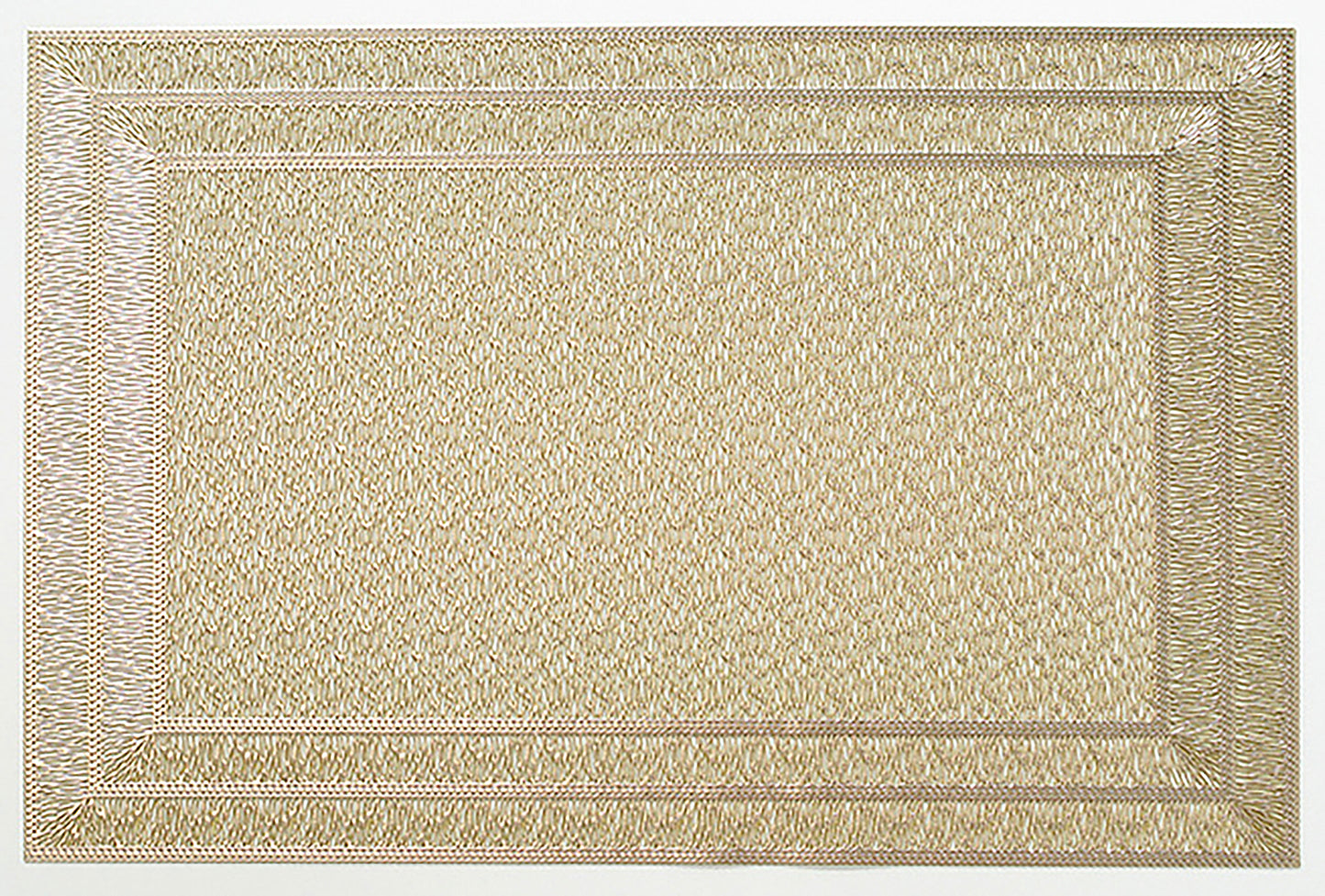 Border Rectangle Placemat in Gold, Set of 4