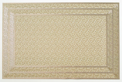 Border Rectangle Placemat in Gold, Set of 4