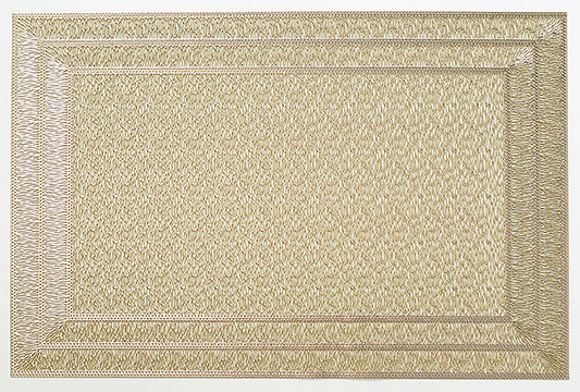 Border Rectangle Placemat in Gold, Set of 4