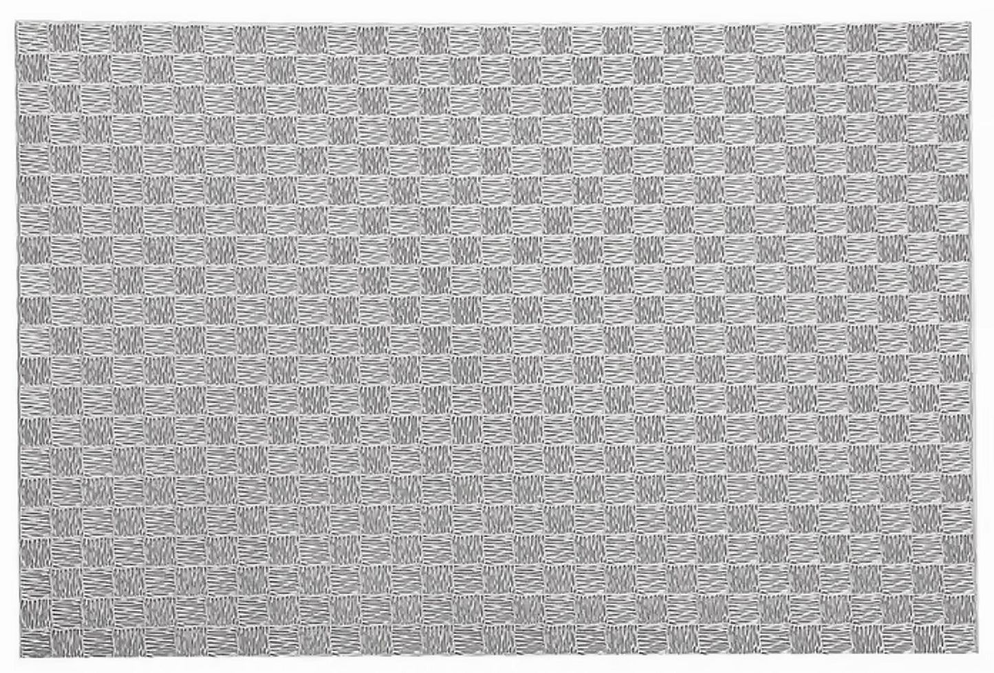All Squared Rectangle Placemat in Silver, Set of 4