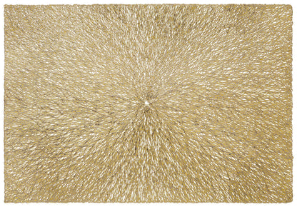 Sunburst Rectangle Placemat in Gold, Set of 4