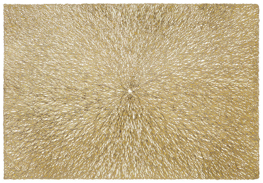 Sunburst Rectangle Placemat in Gold, Set of 4