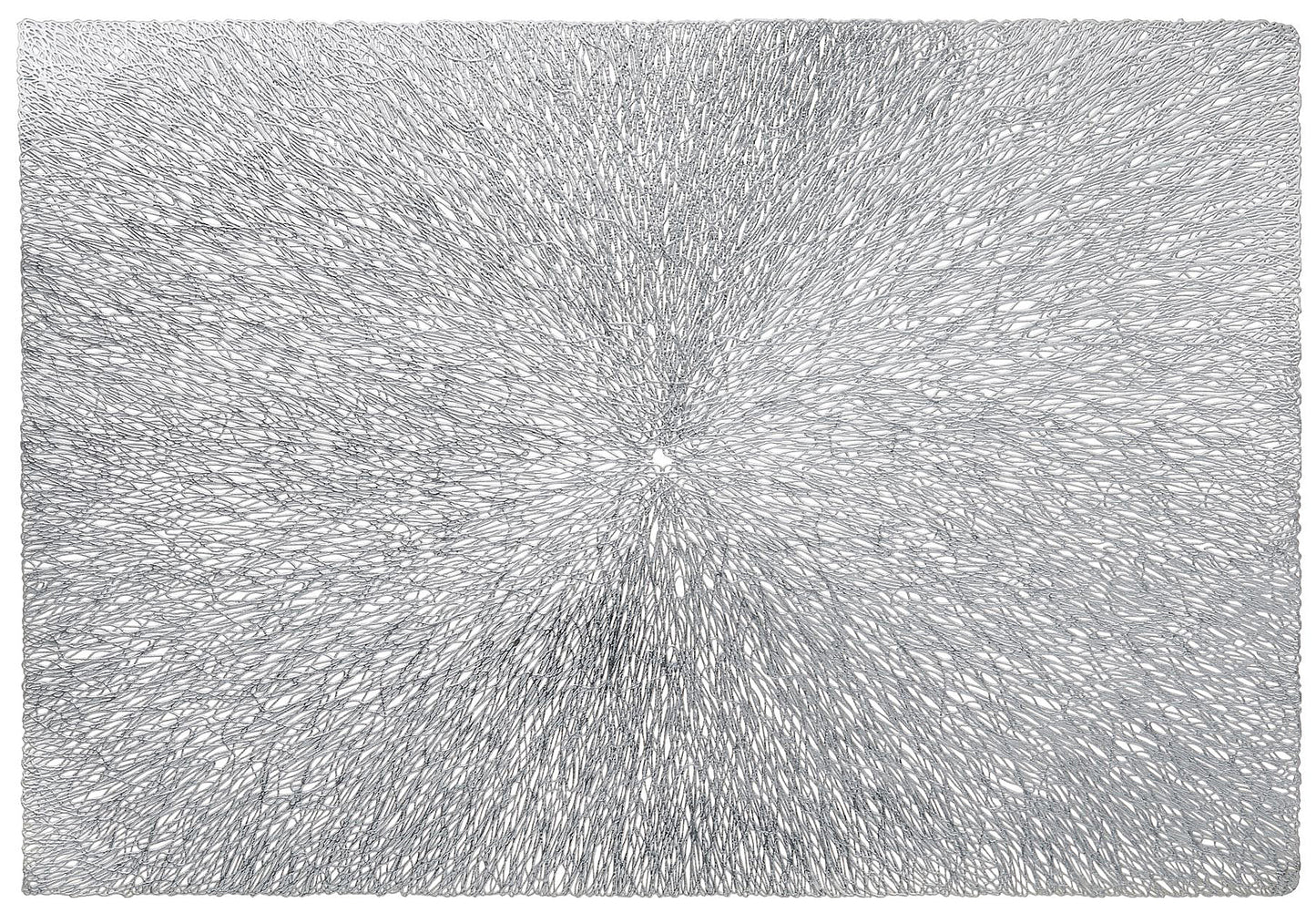 Sunburst Rectangle Placemat in Silver, Set of 4