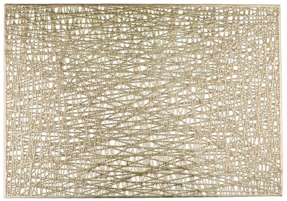 Wired Rectangle Placemat in Gold, Set of 4