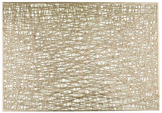 Wired Rectangle Placemat in Gold, Set of 4