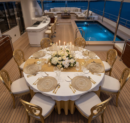 Wish Round Placemat in Gold, Set of 4