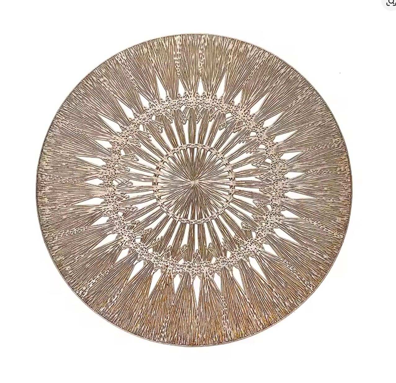 Wish Round Placemat in Rose Gold, Set of 4