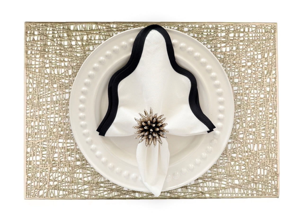 Wired Rectangle Placemat in Gold, Set of 4