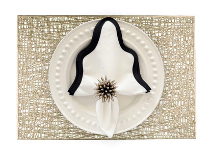 Wired Rectangle Placemat in Gold, Set of 4