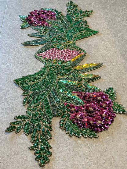 English Garden Beaded Runner , Set of 1