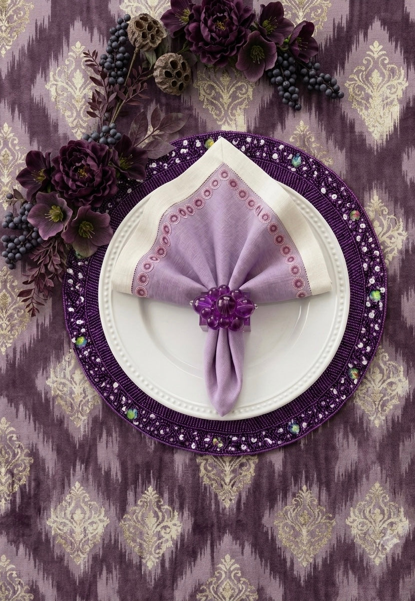 The Bordeaux Beaded placemat, 1 piece