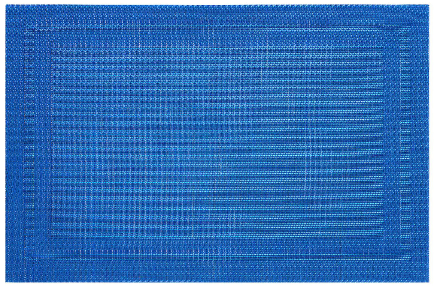 Velvet Feel Rectangle Woven Placemat in Cobalt Blue, Set of 4
