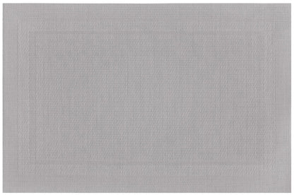 Velvet Feel Rectangle Woven Placemat in Dove Grey, Set of 4