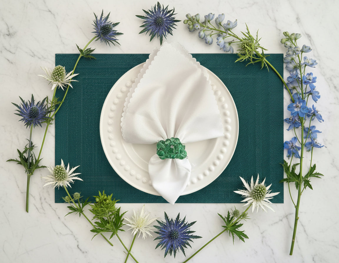 The Emerald Cove Napkin Ring, Set of 4