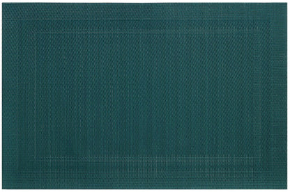 Velvet Feel Rectangle Woven Placemat in Moss Green, Set of 4