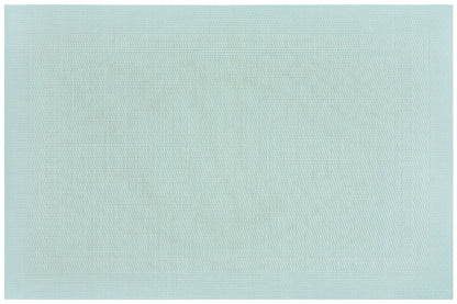Velvet Feel Rectangle Woven Placemat in Seamoss Blue, Set of 4