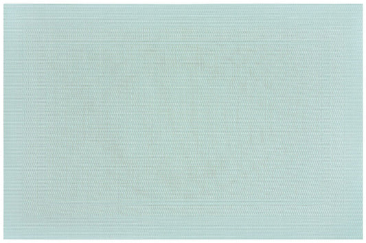 Velvet Feel Rectangle Woven Placemat in Seamoss Blue, Set of 4