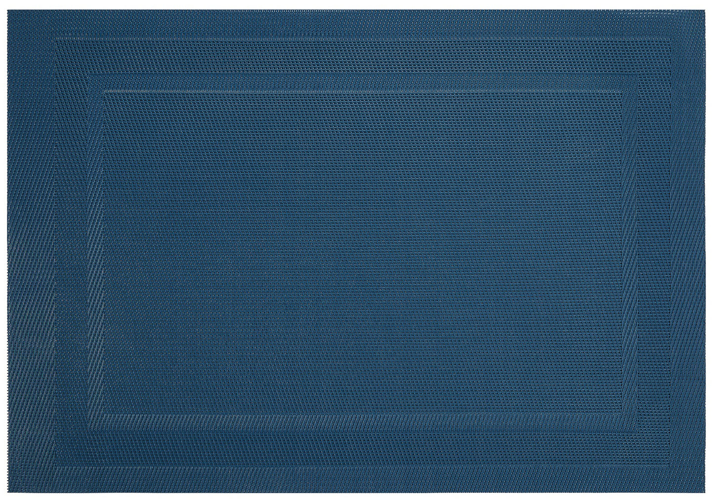 Velvet Feel Rectangle Woven Placemat in Steel Blue, Set of 4