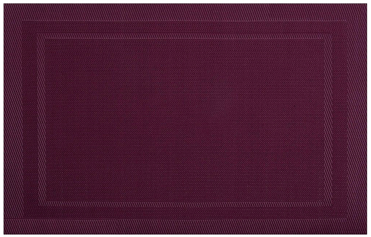 Velvet Feel Rectangle Woven Placemat in Cherry Red, Set of 4