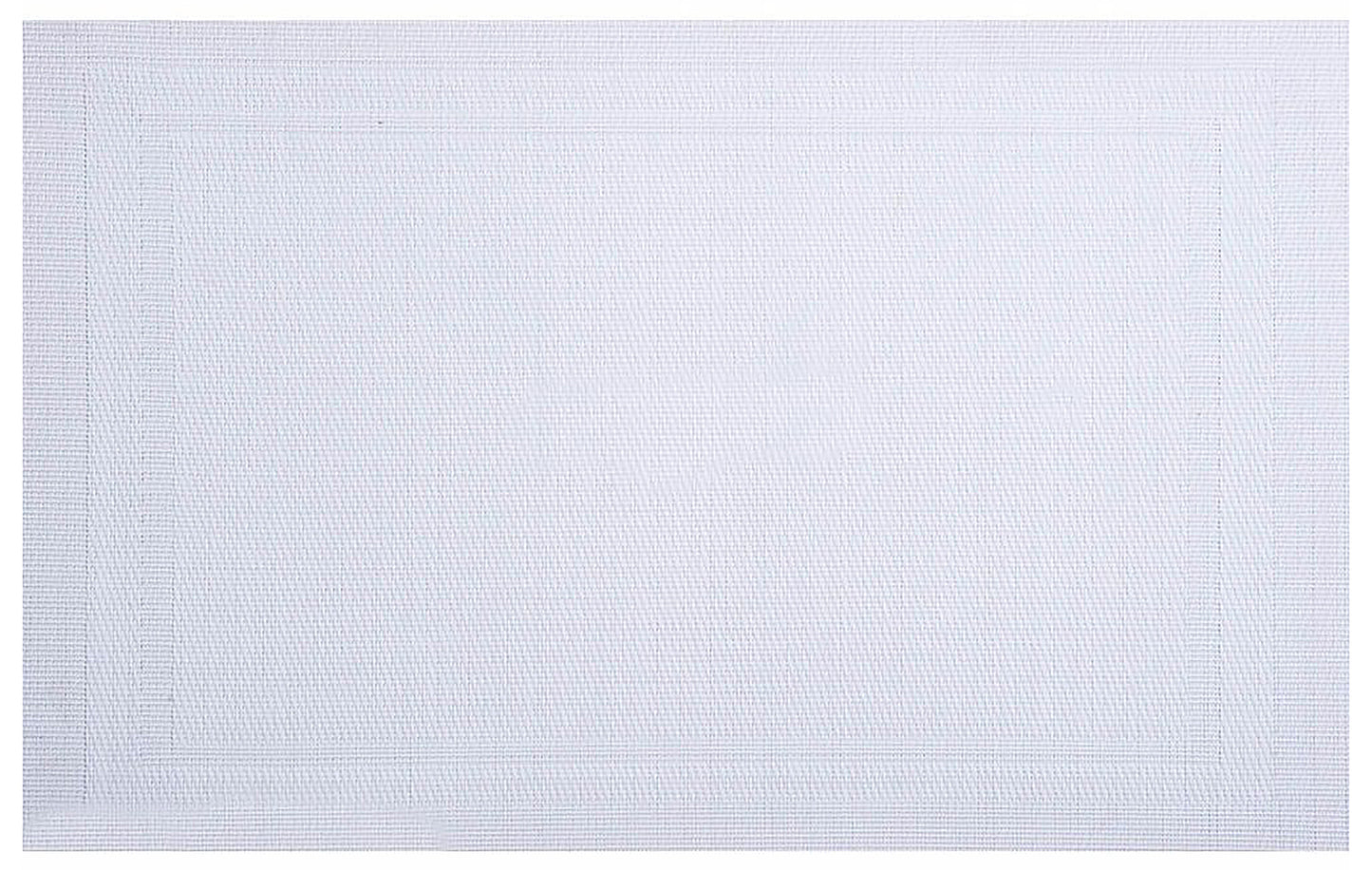 Velvet Feel Rectangle Woven Placemat in Salt White, Set of 4